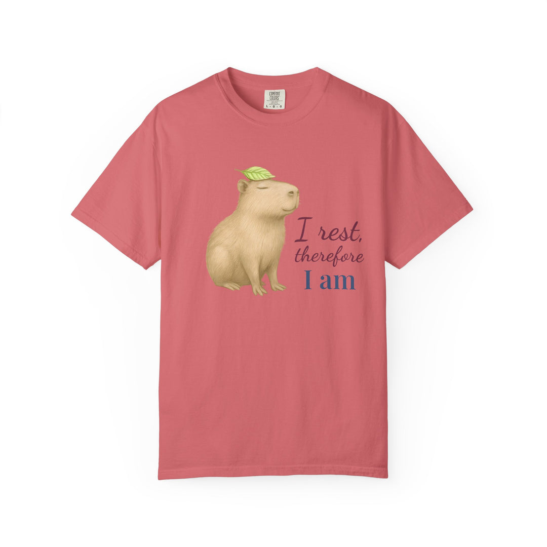 I Rest, Therefore I Am – Capybara | Grounded & Gentle | Sketch Series by Pure Perspective | Eco Friendly Graphic Tee