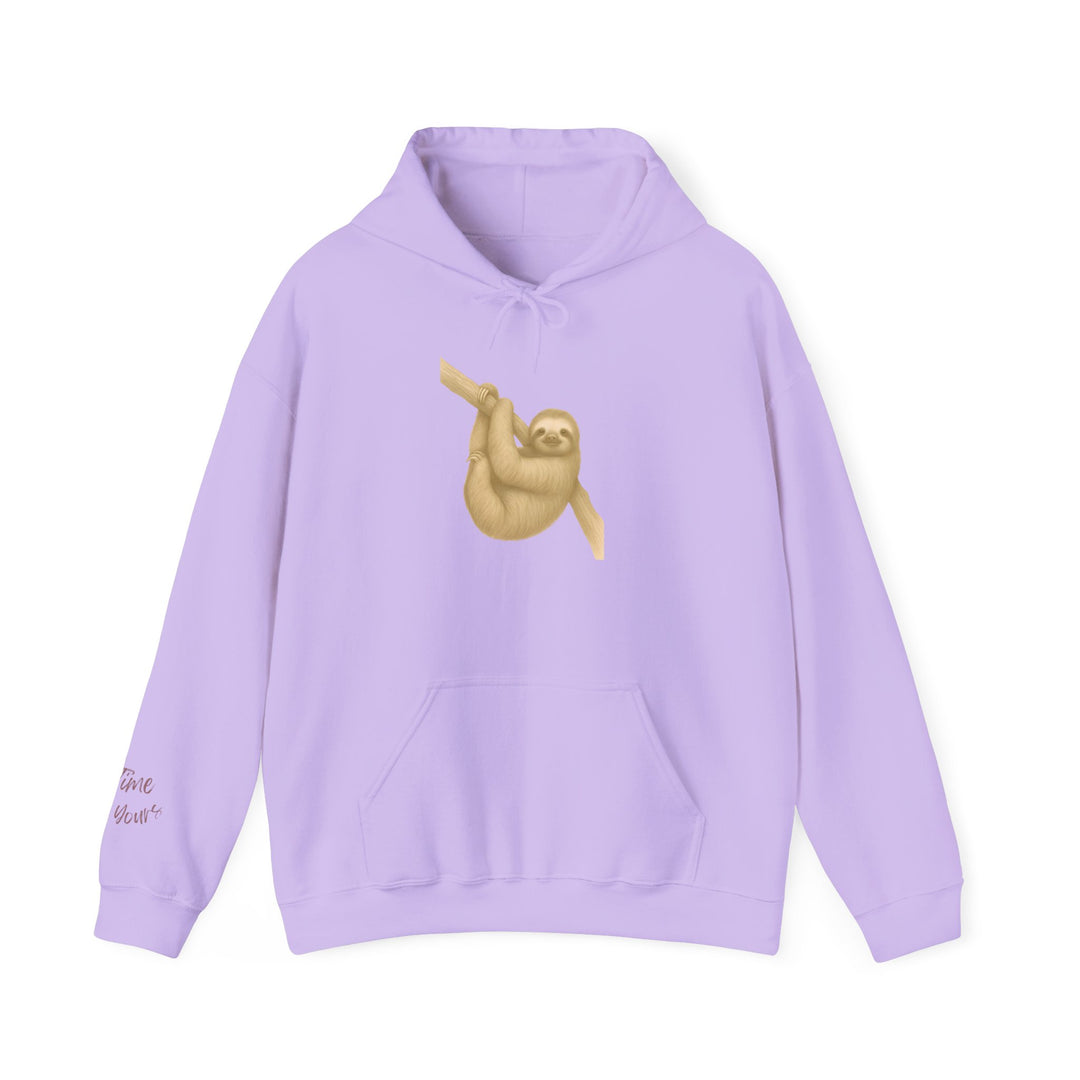 Time is Yours – Sloth Edition | Connected & Compassionate Series | Unisex Heavy Blend™ Hooded Sweatshirt | Eco-Friendly Apparel