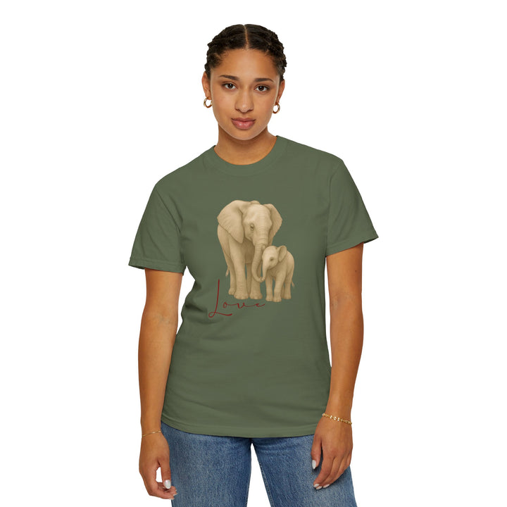 The Legacy of Love – Elephant Mom and Baby | Connected & Compassionate | Sketch Series by Pure Perspective App | Eco Friendly Graphic Tee
