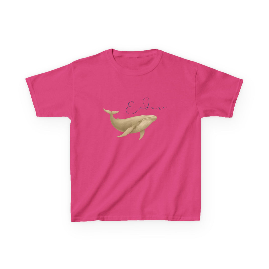 Kids Blue Whale Tee | "Endure" | Sketch Design | Eco-Conscious | Connected & Compassionate