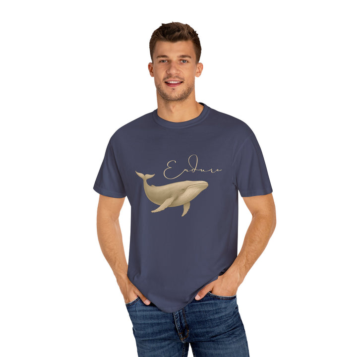 Endure – Blue Whale | Connected & Compassionate | Sketch Series by Pure Perspective App | Eco Friendly Graphic Tee