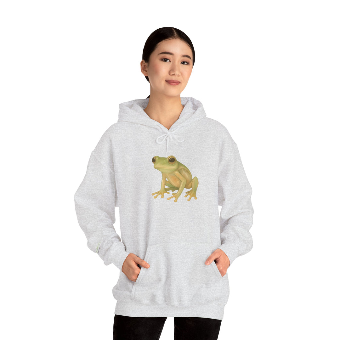 Vulnerability Takes Courage – Glass Frog Butterfly Edition | Hopeful & Healing Series | Unisex Heavy Blend™ Hooded Sweatshirt | Eco-Friendly Apparel