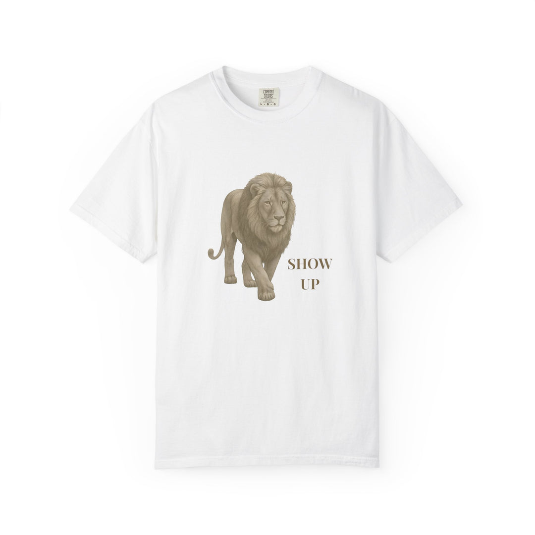 Show Up – Lion | Empowered & Bold | Sketch Series by Pure Perspective | Eco Friendly Graphic Tee