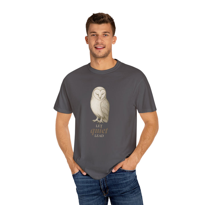 Let Quiet Lead – Owl | Calm & Centered | Sketch Series by Pure Perspective | Eco Friendly Graphic Tee