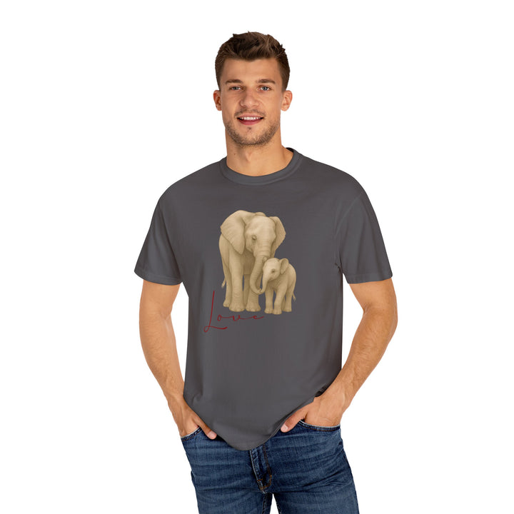 The Legacy of Love – Elephant Mom and Baby | Connected & Compassionate | Sketch Series by Pure Perspective App | Eco Friendly Graphic Tee