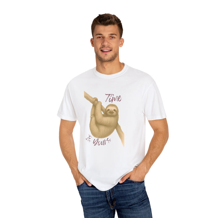 Time is Yours – Sloth | Joyful & Playful | Sketch Series by Pure Perspective | Eco Friendly Graphic Tee