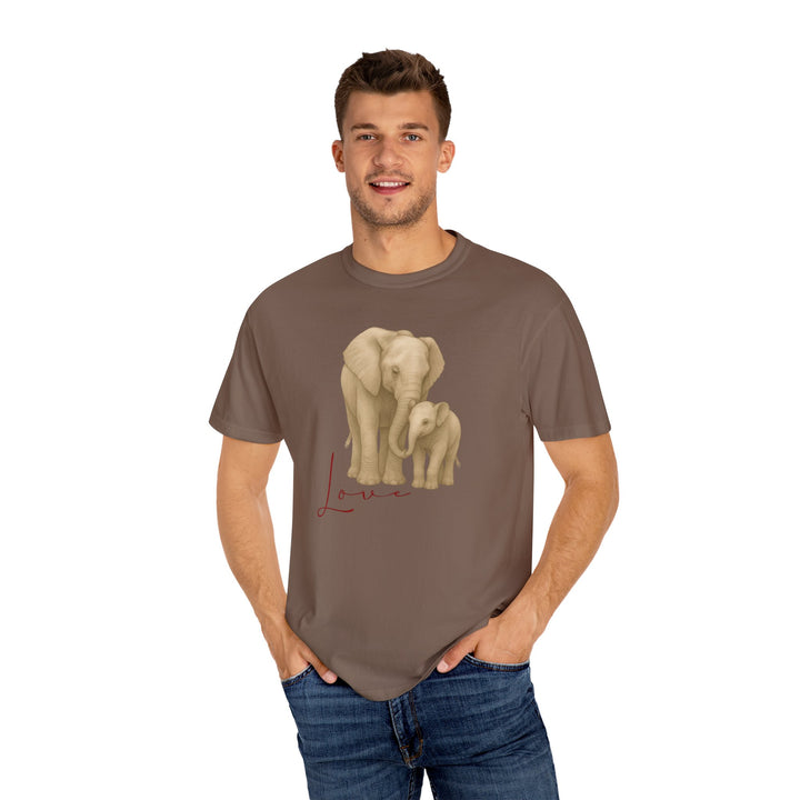 The Legacy of Love – Elephant Mom and Baby | Connected & Compassionate | Sketch Series by Pure Perspective App | Eco Friendly Graphic Tee