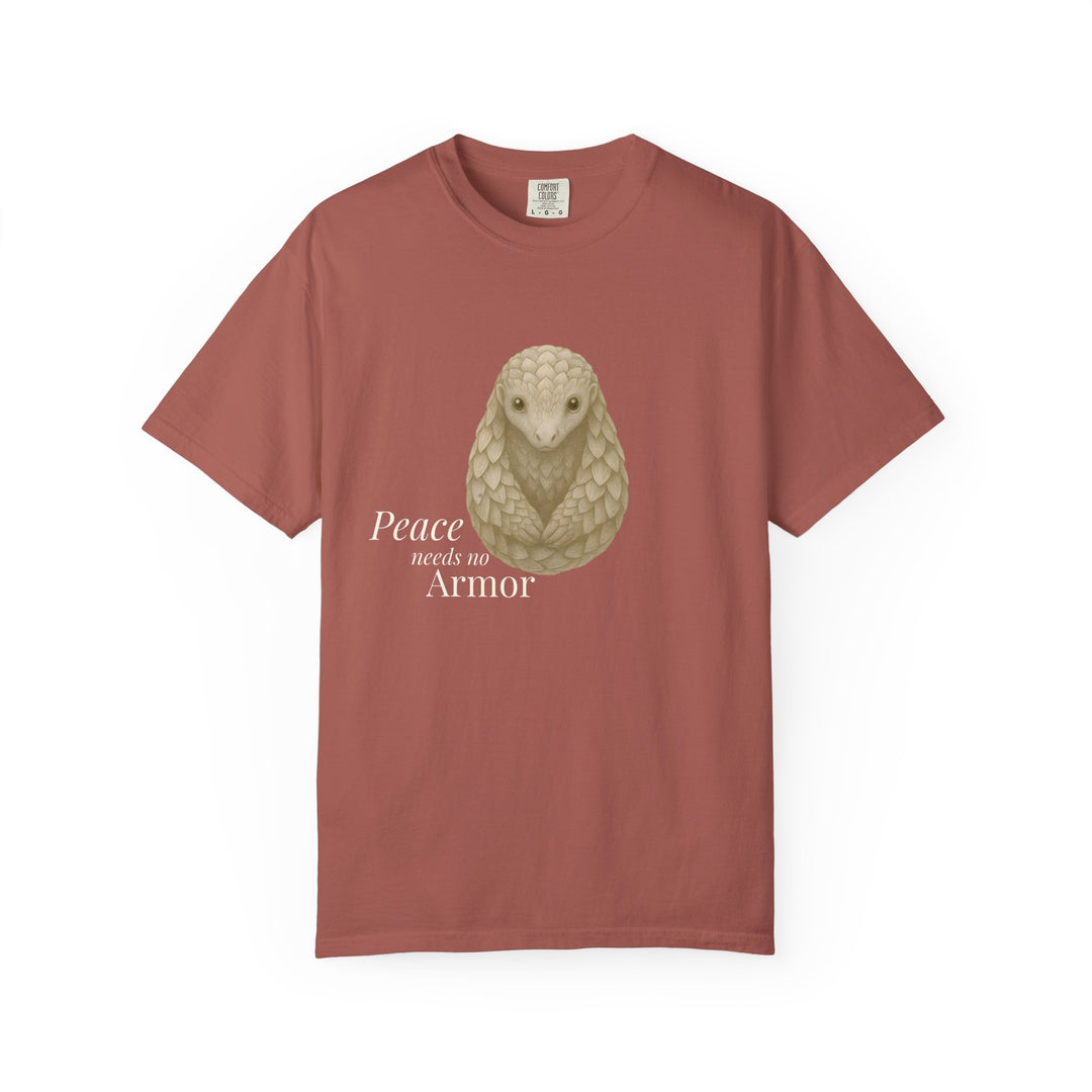 Peace Needs No Armor – Pangolin | Calm & Centered | Sketch Series by Pure Perspective | Eco Friendly Graphic Tee