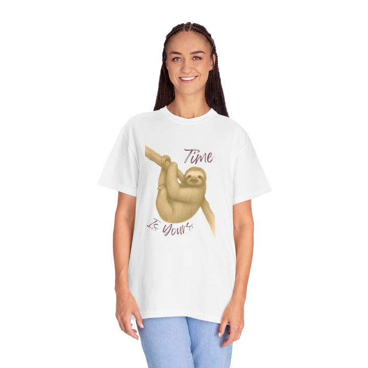 Time is Yours – Sloth | Joyful & Playful | Sketch Series by Pure Perspective | Eco Friendly Graphic Tee