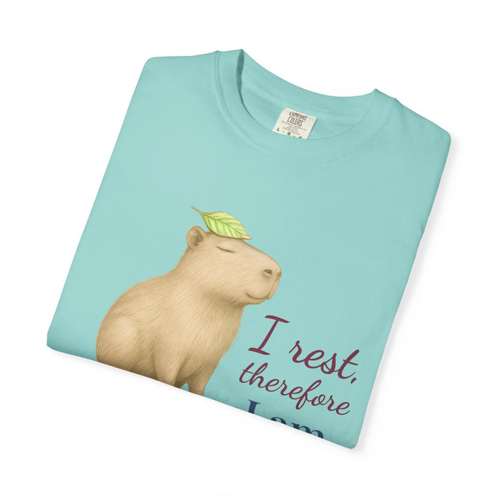 I Rest, Therefore I Am – Capybara | Grounded & Gentle | Sketch Series by Pure Perspective | Eco Friendly Graphic Tee