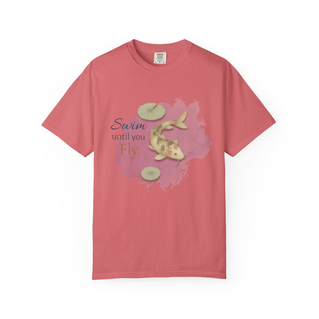 Swim Until You Fly – Koi Fish | Hopeful & Healing | Sketch Series by Pure Perspective App | Eco Friendly Graphic Tee