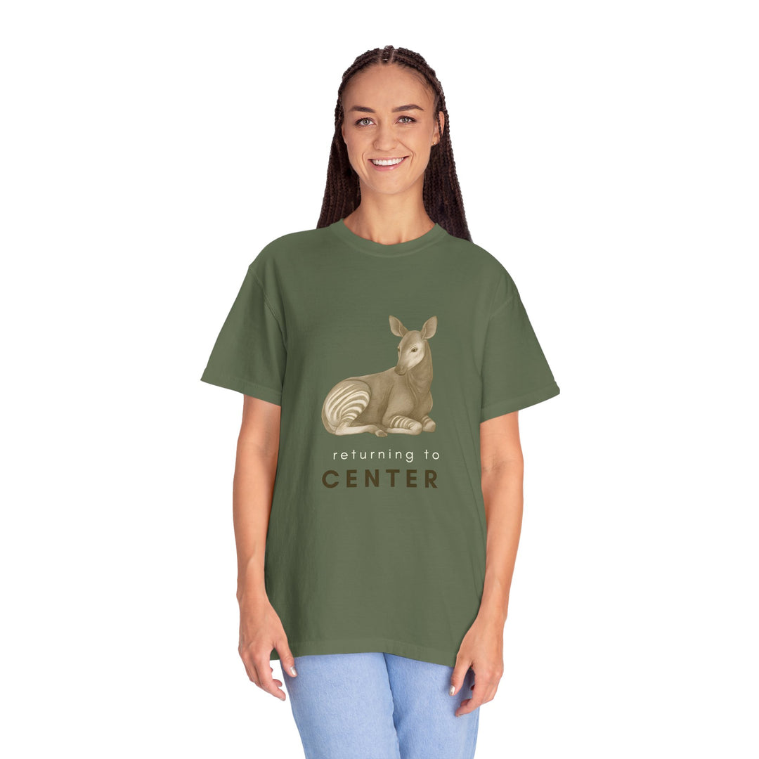 Returning to Center – Okapi | Calm & Centered | Sketch Series by Pure Perspective | Eco Friendly Graphic Tee