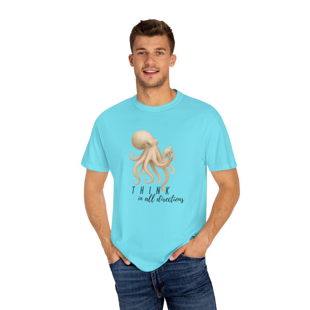 Think In All Directions – Octopus | Joyful & Playful | Sketch Series by Pure Perspective App | Eco Friendly Graphic Tee