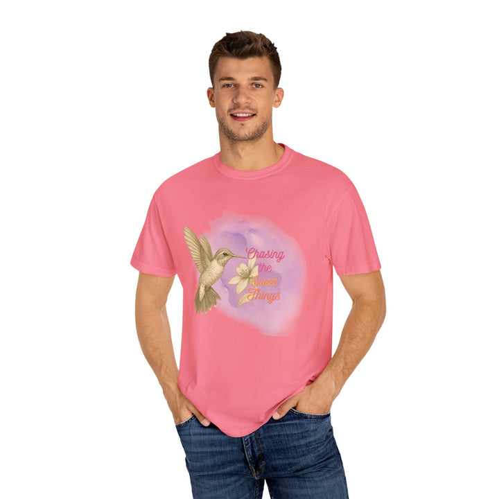 Chasing the Sweet Things – Hummingbird | Hopeful & Healing | Sketch Series by Pure Perspective | Eco Friendly Graphic Tee