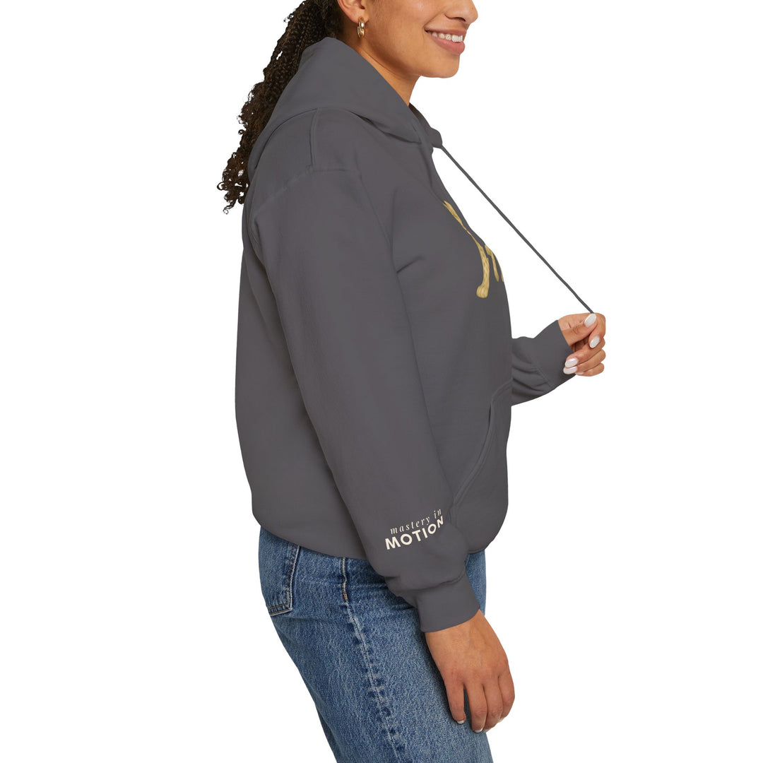 Mastery in Motion – Snow Leopard Edition | Patient & Peaceful Series | Unisex Heavy Blend™ Hooded Sweatshirt | Eco-Friendly Apparel