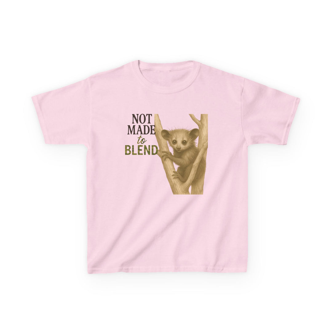 Kids Aye Aye Tee | "Not Made to Blend" | Sketch Design | Eco-Conscious | Reflective & Wise