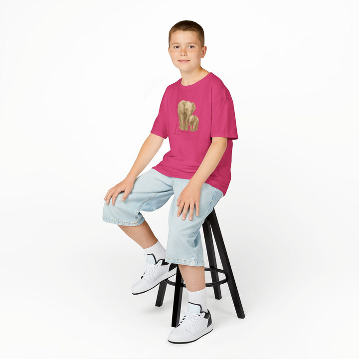 Kids Elephant with Calf Tee | "Love" | Sketch Design | Eco-Conscious | Connected & Compassionate