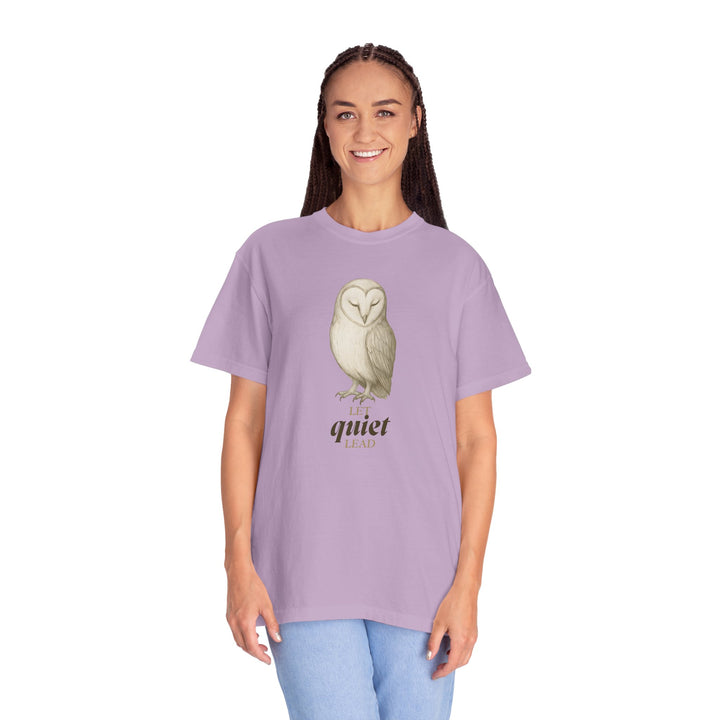 Let Quiet Lead – Owl | Calm & Centered | Sketch Series by Pure Perspective | Eco Friendly Graphic Tee