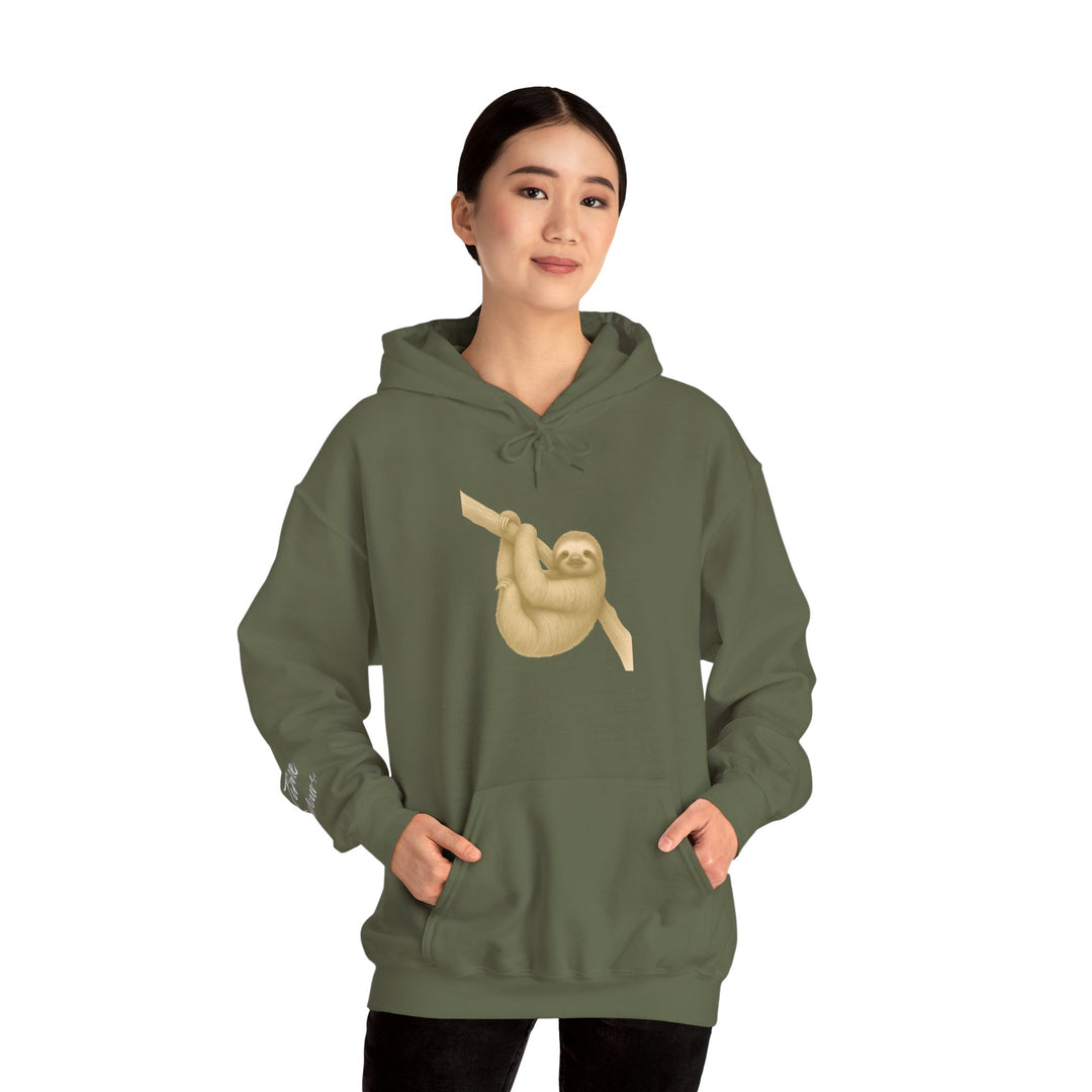 Time is Yours – Sloth Edition | Connected & Compassionate Series | Unisex Heavy Blend™ Hooded Sweatshirt | Eco-Friendly Apparel