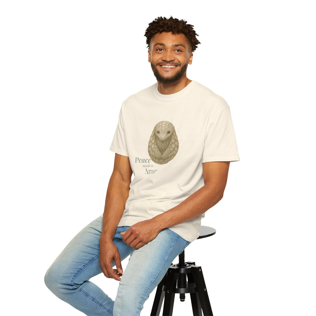 Peace Needs No Armor – Pangolin | Calm & Centered | Sketch Series by Pure Perspective | Eco Friendly Graphic Tee