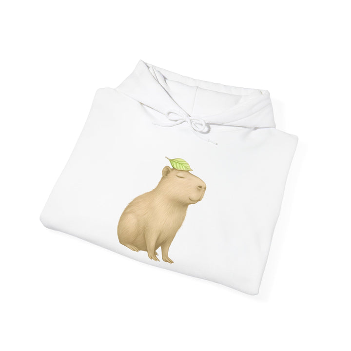 I Rest Therefore I Am – Capybara Edition | Grounded & Gentle Series | Unisex Heavy Blend™ Hooded Sweatshirt | Eco-Friendly Apparel