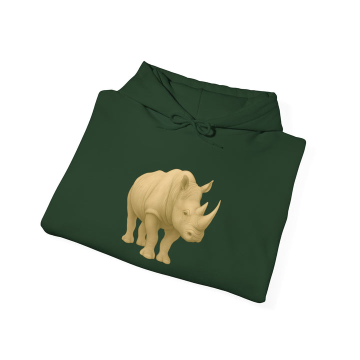 The Peaceful Still Resist – Rhino Edition | Patient & Peaceful Series | Unisex Heavy Blend™ Hooded Sweatshirt | Eco-Friendly Apparel