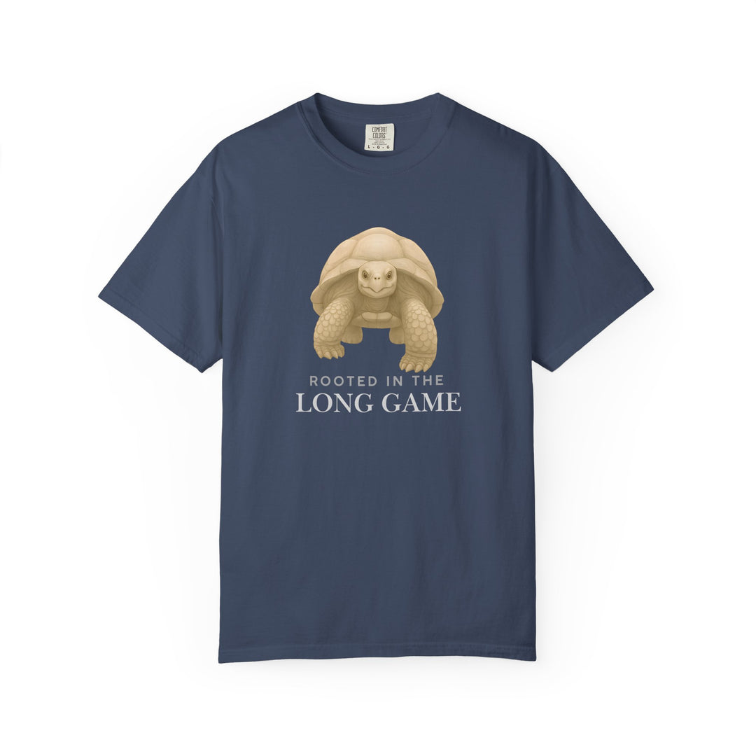 Rooted in the Long Game – Giant Tortoise | Grounded & Gentle | Sketch Series by Pure Perspective | Eco Friendly Graphic Tee