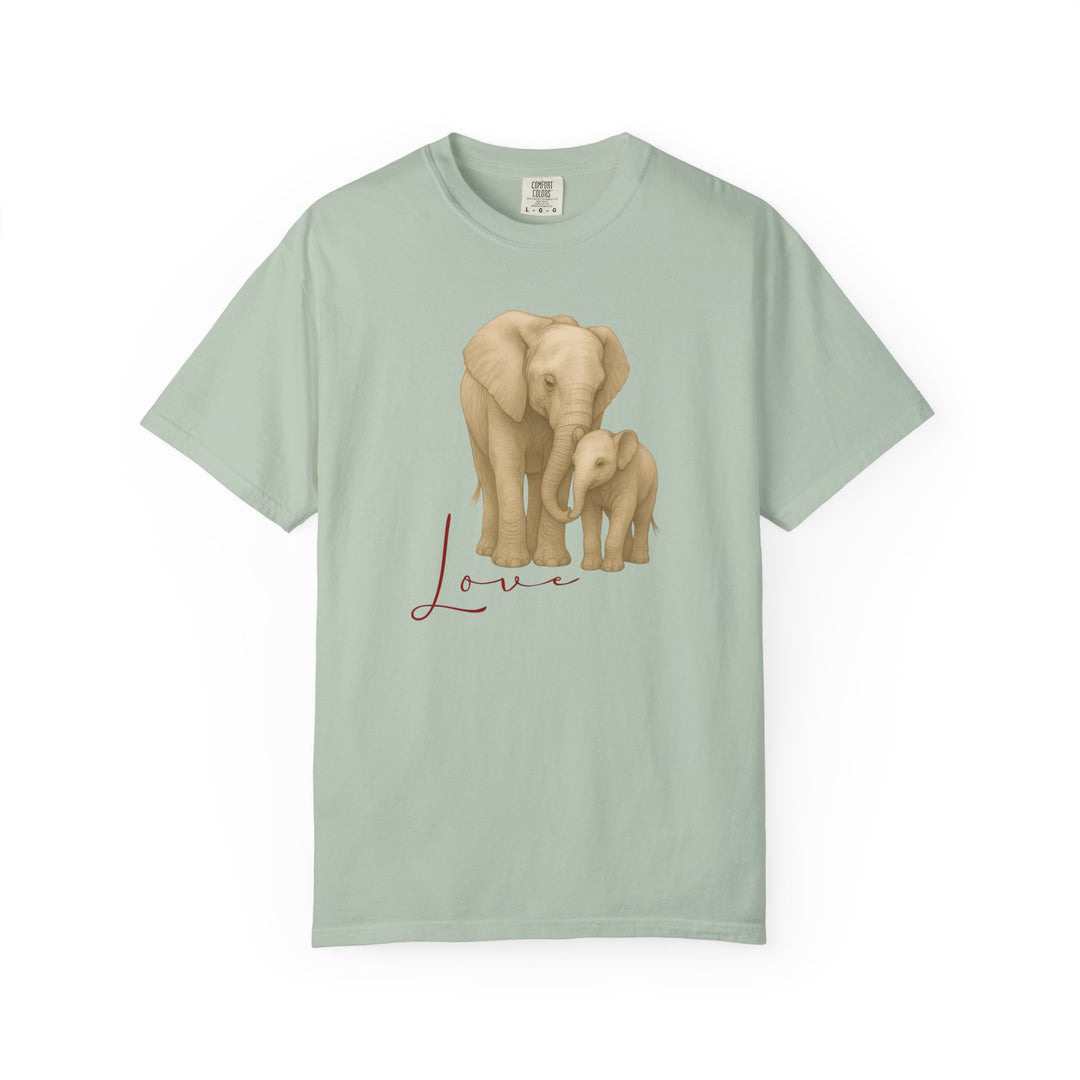 The Legacy of Love – Elephant Mom and Baby | Connected & Compassionate | Sketch Series by Pure Perspective App | Eco Friendly Graphic Tee