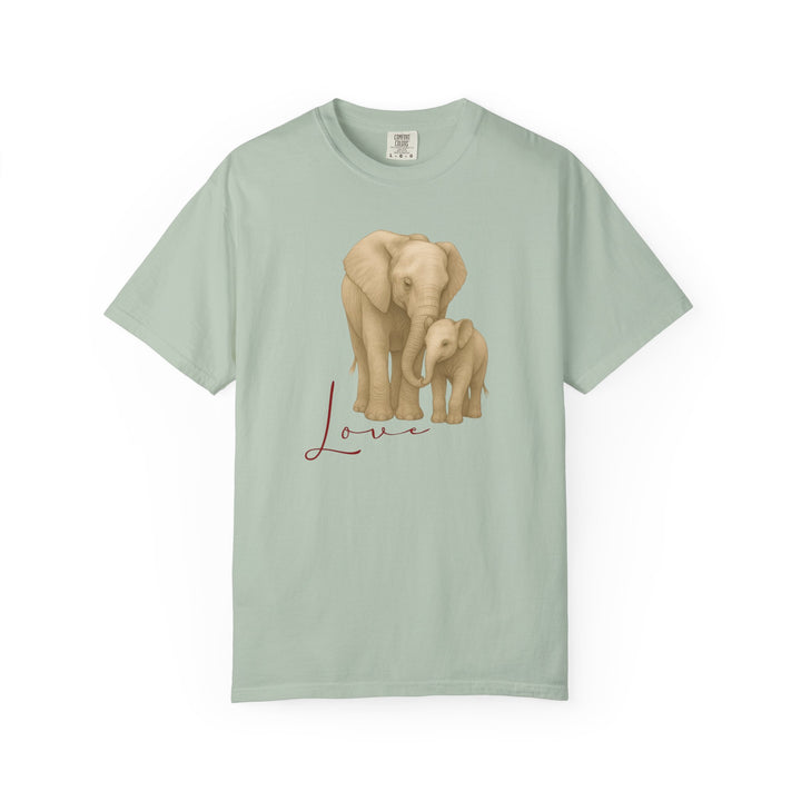 The Legacy of Love – Elephant Mom and Baby | Connected & Compassionate | Sketch Series by Pure Perspective App | Eco Friendly Graphic Tee