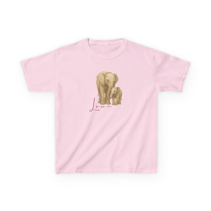 Kids Elephant with Calf Tee | "Love" | Sketch Design | Eco-Conscious | Connected & Compassionate