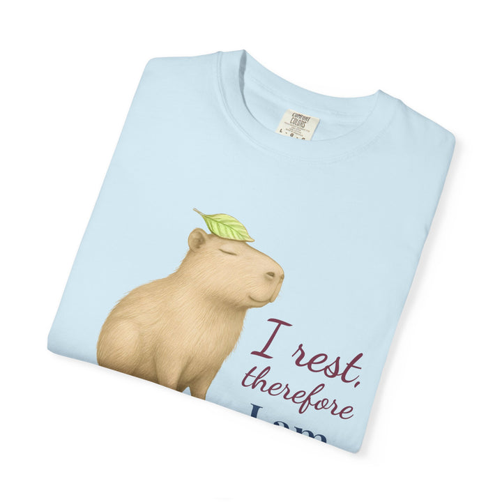 I Rest, Therefore I Am – Capybara | Grounded & Gentle | Sketch Series by Pure Perspective | Eco Friendly Graphic Tee