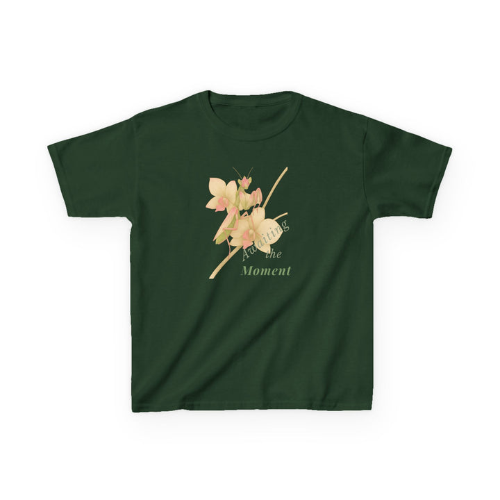 Kids Orchid Mantis Tee | "Awaiting the Moment" | Sketch Design | Eco-Conscious | Reflective & Wise