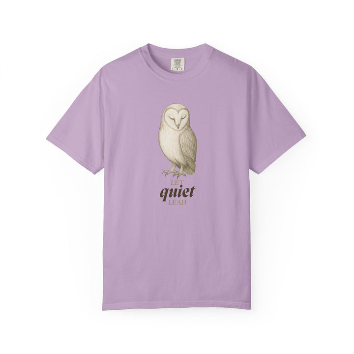 Let Quiet Lead – Owl | Calm & Centered | Sketch Series by Pure Perspective | Eco Friendly Graphic Tee