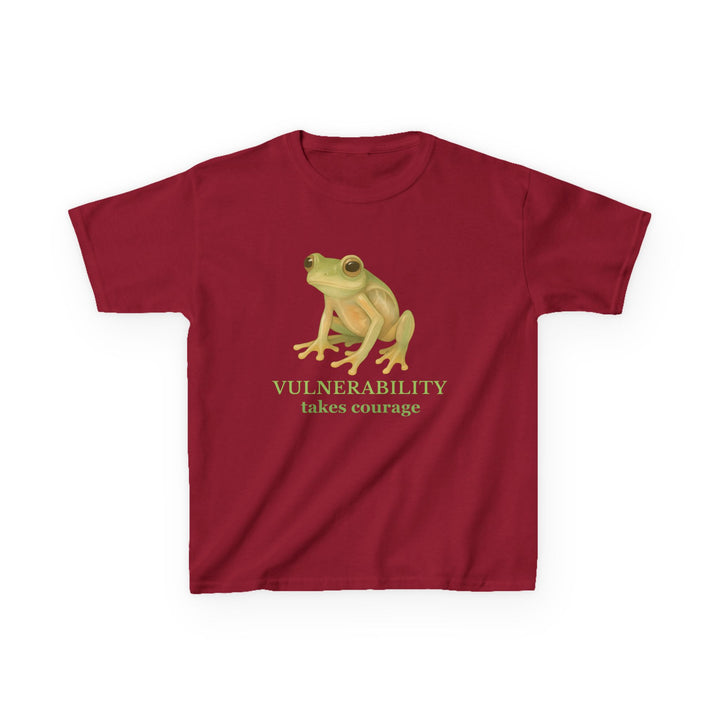 Kids Glass Frog Tee | "Vulnerability Takes Courage" | Sketch Design | Eco-Conscious | Hopeful & Healing