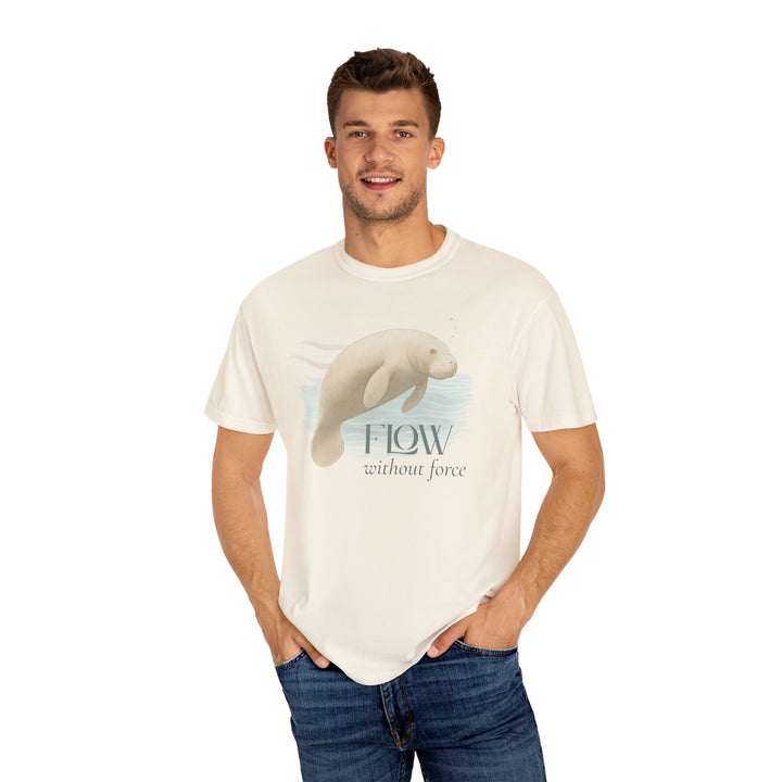 Flow Without Force – Manatee | Calm & Centered | Sketch Series by Pure Perspective | Eco Friendly Graphic Tee