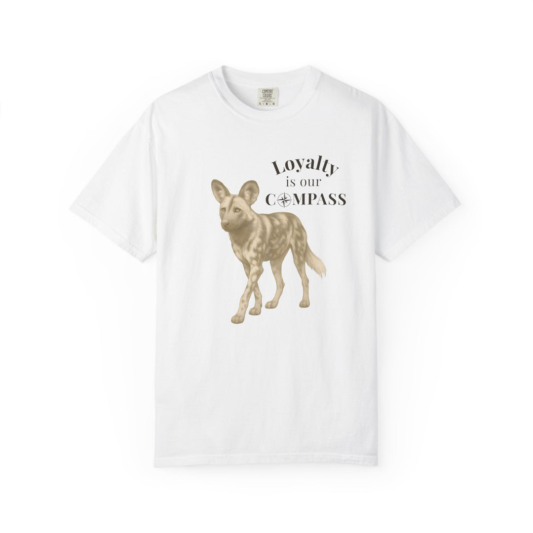 Loyalty Is Our Compass – African Wild Dog | Empowered & Bold | Sketch Series by Pure Perspective | Eco Friendly Graphic Tee