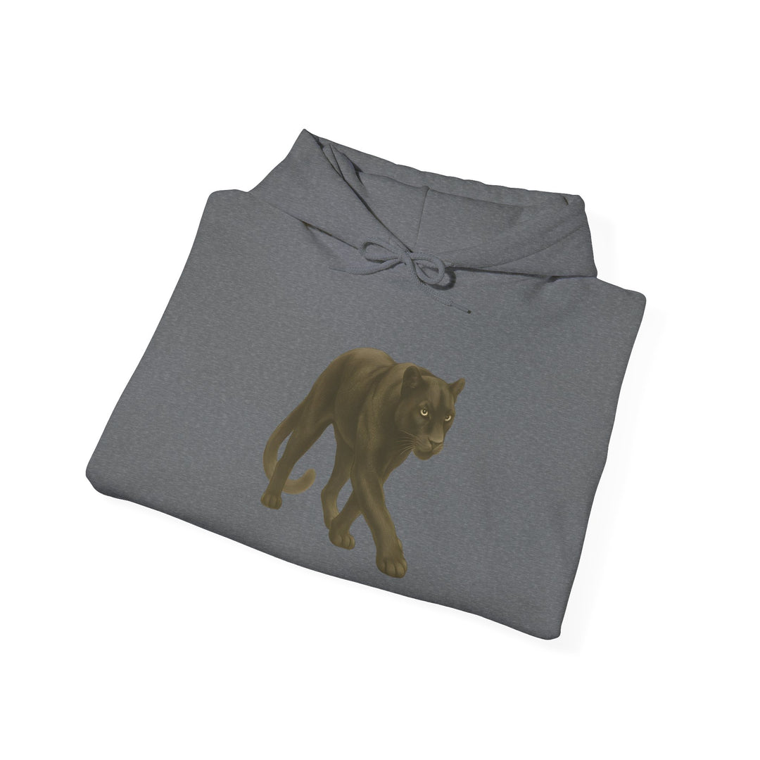 Wait in Silence – Jaguar Edition | Reflection & Wise Series | Unisex Heavy Blend™ Hooded Sweatshirt | Eco-Friendly Apparel