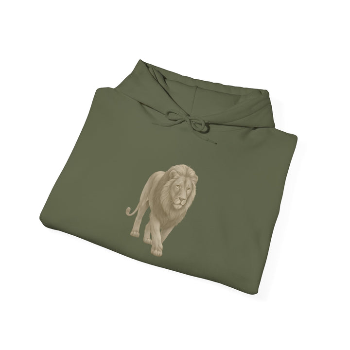 Show Up – Lion | Empowered & Bold Series | Unisex Heavy Blend™ Hooded Sweatshirt | Eco-Friendly Apparel