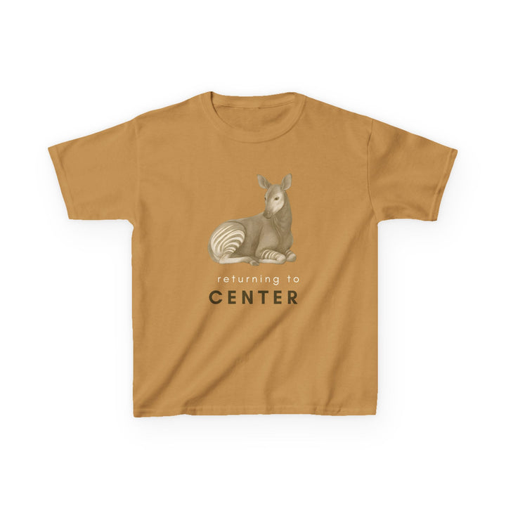 Kids Okapi Tee | "Returning to Center" | Sketch Design | Eco-Conscious | Calm & Centered