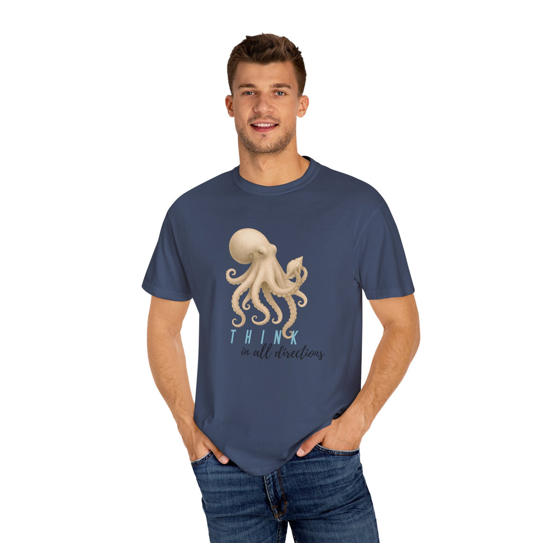 Think In All Directions – Octopus | Joyful & Playful | Sketch Series by Pure Perspective App | Eco Friendly Graphic Tee