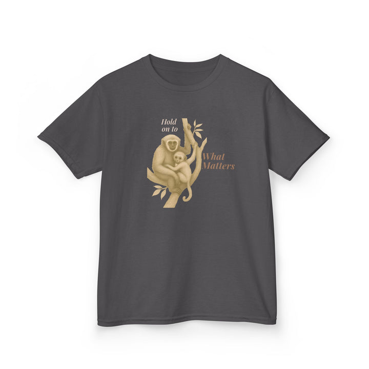Kids Gibbon and Baby Tee | "Hold on to What Matters" | Sketch Design | Eco-Conscious | Connected & Compassionate