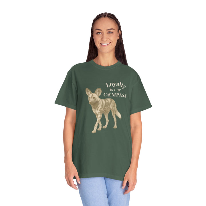 Loyalty Is Our Compass – African Wild Dog | Empowered & Bold | Sketch Series by Pure Perspective | Eco Friendly Graphic Tee