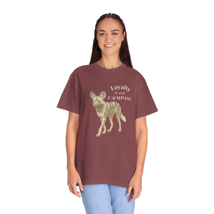 Loyalty Is Our Compass – African Wild Dog | Empowered & Bold | Sketch Series by Pure Perspective | Eco Friendly Graphic Tee