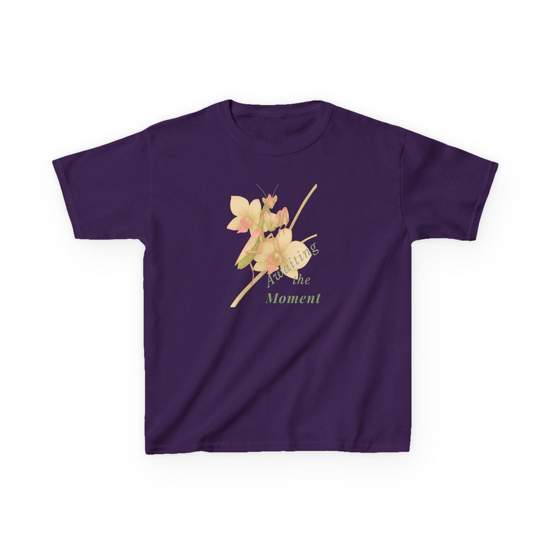 Kids Orchid Mantis Tee | "Awaiting the Moment" | Sketch Design | Eco-Conscious | Reflective & Wise