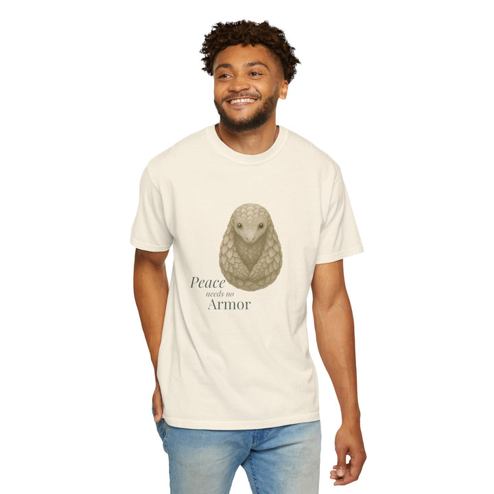 Peace Needs No Armor – Pangolin | Calm & Centered | Sketch Series by Pure Perspective | Eco Friendly Graphic Tee