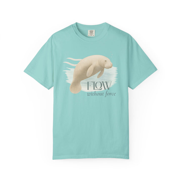 Flow Without Force – Manatee | Calm & Centered | Sketch Series by Pure Perspective | Eco Friendly Graphic Tee