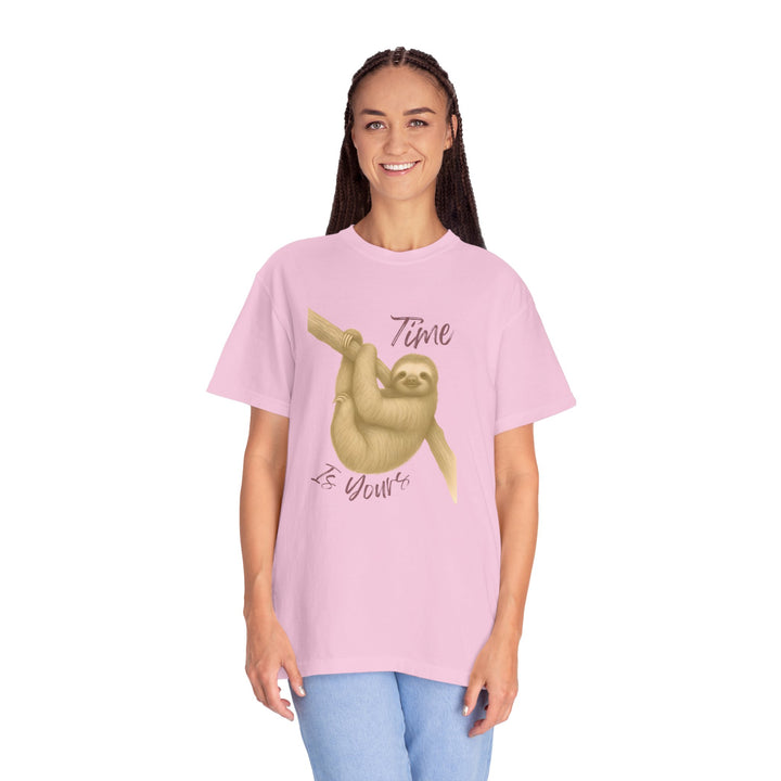 Time is Yours – Sloth | Joyful & Playful | Sketch Series by Pure Perspective | Eco Friendly Graphic Tee