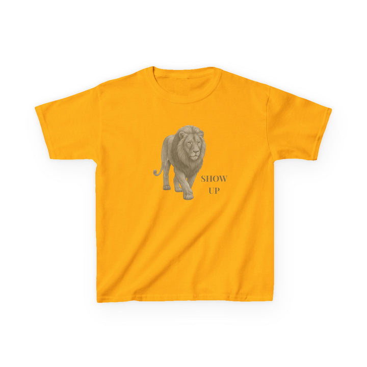 Kids Lion Tee | "Show Up" | Sketch Design | Eco-Conscious | Empowered & Bold