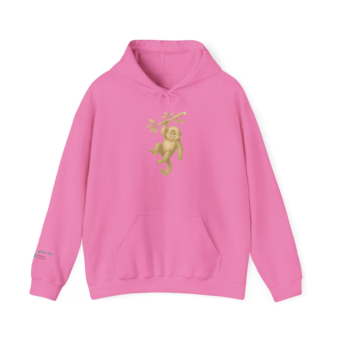 Lighten Up – Golden Snub-Nosed Monkey | Empowered & Bold Series | Unisex Heavy Blend™ Hooded Sweatshirt | Eco-Friendly Apparel