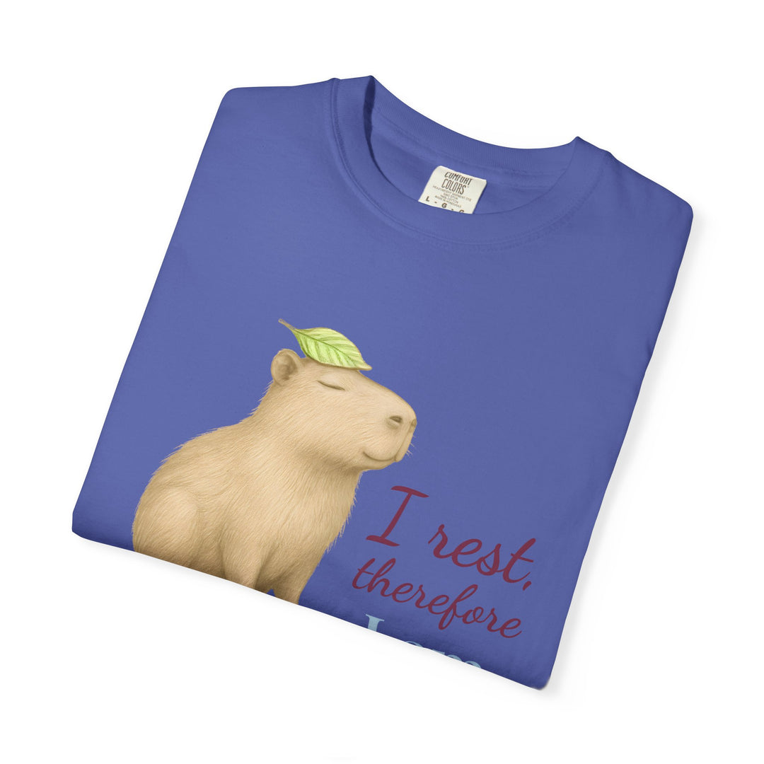 I Rest, Therefore I Am – Capybara | Grounded & Gentle | Sketch Series by Pure Perspective | Eco Friendly Graphic Tee